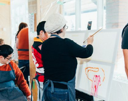 Families painting.